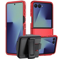 Étui de protection robuste hybride antichoc avec clip de ceinture rotatif pour Samsung Galaxy Z Flip 7 6 5 – Coque arrière Defender