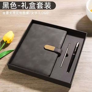 Agenda con Logotipo Personalizado, Cuaderno A5 de Piel Sintética y Bolígrafo en Caja de Regalo, Regalos Promocionales Empresariales, Diario de Cuero y Bolígrafo - Product Image 6