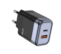 Cantell Chargeur rapide en alliage d'aluminium de haute qualité 30W PD 2.0/QC3.0 Type-C avec câble de 1m pour outil électrique et téléphone portable