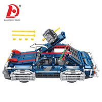 Coche Blindado de Bloques de Construcción 2.4G con Control Remoto y por APP, 1004 Piezas, Ladrillos Técnicos DIY, Modelo de Vehículo de Juguete STEM para Ensamblar