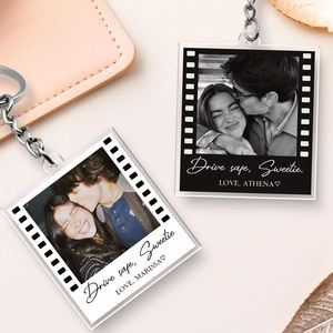 Llavero Acrílico Personalizado con Foto |   Regalo de San Valentín, Regalo de Boda para Conducir con Seguridad, para Familiares y Amigos - Product Image 1