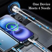 Chargeur de voiture et moto 12V/24V double PD QC3.0 USB avec voltmètre, adaptateur de prise de courant étanche pour voitures, camions et motos