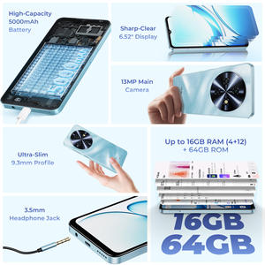 โทรศัพท์มือถือ Oukitel C5 รุ่นดั้งเดิม หน้าจอ 6.6 นิ้ว 60 Hz 4GB+64GB สมาร์ทโฟนราคาประหยัด รองรับเครือข่าย 4G กล้อง 13MP ระบบ Android รองรับซิมคู่ - Product Image 3