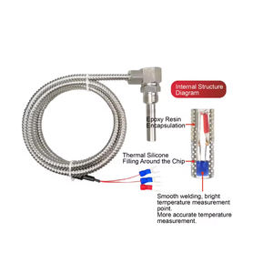 Sonde RTD pour moteur à gaz d'échappement industriel de type L Capteur de température de roulement de moteur Pt100 - Product Image 3