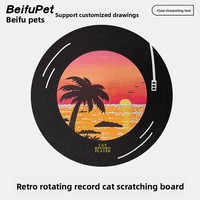 Nouveau grattoir mural vertical rotatif à 360 degrés pour chat, motif dessin animé, résistant aux griffures, motif Palm Tree Sunset