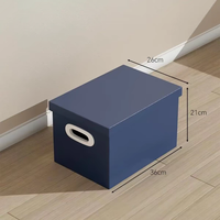 Boîte de rangement légère à couvercle, bleue, pour petits appareils électroménagers, jouets, livres, chaussures