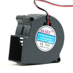 Tùy chỉnh 6028 công nghiệp Quạt thông gió DC 12V 24V tốc độ biến không chổi than mini Blower 2pin 4000RPM BLDC quạt ly tâm - Product Image 2