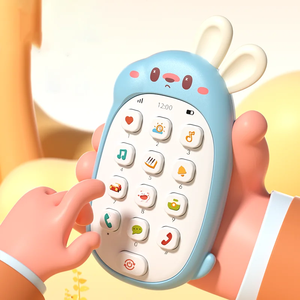 Jouet éducatif pour enfants en forme de lapin, puzzle musical, histoire bilingue chinois et anglais, téléphone portable pour enfants - Product Image 2