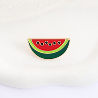 Bros Pin Enamel Desain Semangka Lucu, Bros Buah Segar Kartun, Lencana Kerah Ransel, Perhiasan Dekoratif, Hadiah untuk Teman