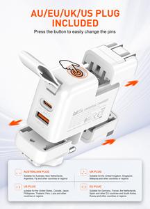 <span class=keywords><strong>Cargador</strong></span> de Viaje Global Superrápido LDNIO Q2618 65W GaN 4 en 1 con Enchufes AU EU UK US, 9 Protecciones y Cable Incluido, <span class=keywords><strong>Precio</strong></span> al por Mayor - Product Image 3