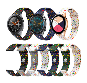 Correa de Silicona Forwelleny de 20/22 mm con Diseño de Gotas de Lluvia Arcoíris Vibrante para Relojes Samsung <span class=keywords><strong>Watch</strong></span> 4/5, Galaxy Classic/Active 2/<span class=keywords><strong>3</strong></span> de 42/46 mm - Product Image 1