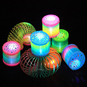 Glowing Rainbow <b>Stacking</b> <b>Ring</b> 5.2x5.5cm Plastic Light Up Toy For Children Age 2 4 Years Unisex - Product Image 1
