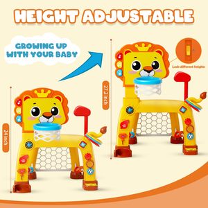 Jouets de voyage pour bébé : Panier de basket et but de football, jouets sportifs pour tout-petits avec lumières, sons et musique, centre d'activités pour bébé - Product Image 4