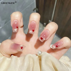 24 faux ongles en forme de cercueil, design dragon noir, <span class=keywords><strong>ballerine</strong></span> portable avec colle, pointes d'ongles complètes, ongles à presser - Product Image 3