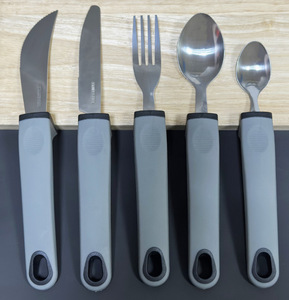 Juego de cubiertos adaptables para ancianos, artritis, Parkinson, cubiertos flexibles, utensilios sin peso, vajilla, comodidad, fácil de usar - Product Image 5