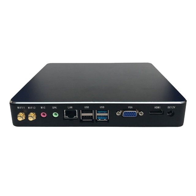 Fanless Industrial Mini PC | Celeron J4125 Quad-Core  Rugged Embedded Box Computer Mini PC Gaming