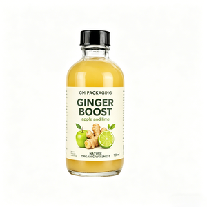 Botella <span class=keywords><strong>de</strong></span> Vidrio Transparente Boston <span class=keywords><strong>de</strong></span> 60 ml (2 oz) con Tapa <span class=keywords><strong>de</strong></span> Rosca para Bebidas Saludables, <span class=keywords><strong>Jengibre</strong></span>, <span class=keywords><strong>Miel</strong></span>, Limón, Cúrcuma, Vitaminas <span class=keywords><strong>y</strong></span> Pociones - Product Image 2