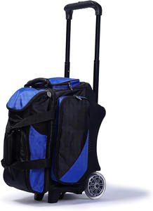 Bolsa de bolos Brunswick multiusos con ruedas y un amplio compartimento para zapatos, estilo vintage, con capacidad para dos bolas. - Product Image 2