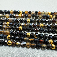 Collier rétro en pierre naturelle à facettes avec perles, intercalaire doré, fait main, style européen et américain, chaîne de clavicule