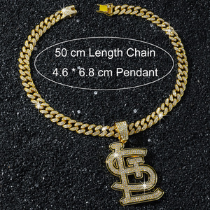 Collar con Colgante de Letras Superpuestas de Aleación Estilo Hiphop, Collares Personalizados para Hombre, Joyería de Moda al por Mayor - Product Image 5