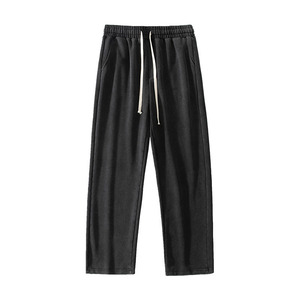 กางเกงวอร์มขาตรงสำหรับผู้ชายกางเกงขนแกะฝรั่งเศสติดป้ายได้ตามต้องการ - Product Image 6