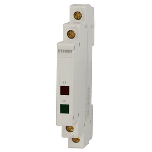 Indicatore luminoso modulare etroit con 2 fasi L1 L2 230V, occupa mezzo modulo DIN, lampada di segnalazione a LED-materiali - Product Image 2