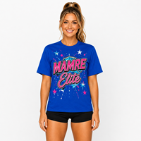 T-shirt personnalisé pour femme de cheerleading, vert sarcelle foncé, manches courtes, imprimé, esprit d'équipe, logo personnalisé, t-shirt d'entraînement pour équipe de danse