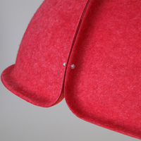 Lampe suspendue LED acoustique en feutre PET recyclé écologique, thermoformée, anti-éblouissement, lumière blanc chaud (rouge/gris/noir)