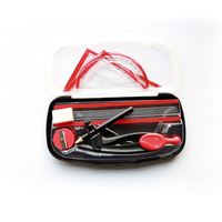 Ensemble de compas de géométrie en plastique et métal Bv-Cgh06 avec règle, gomme, taille-crayon et logo personnalisé pour étudiants