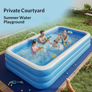 <span class=keywords><strong>Piscina</strong></span> Inflable Rectangular Ecológica, Gruesa, Grande y Pequeña, para Bebés, Niños, Familias, Uso en Casa y al Aire Libre - Product Image 3