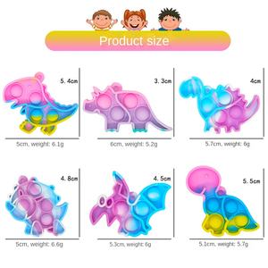 Porte-clés pour enfants en silicone anti-stress et anxiété Mini <span class=keywords><strong>dinosaure</strong></span> en forme de Fidget <span class=keywords><strong>Pop</strong></span> Push <span class=keywords><strong>Pop</strong></span> Bubble Itting Fidget Toy Dinosaur Keychain - Product Image 3