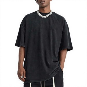 Camiseta Oversize de Algodón 100% de Peso Pesado con Lavado Ácido y Corte Holgado para Hombre, con Logotipo de Marca Personalizado Serigrafiado en la Espalda, Venta Directa de Fábrica - Product Image 3