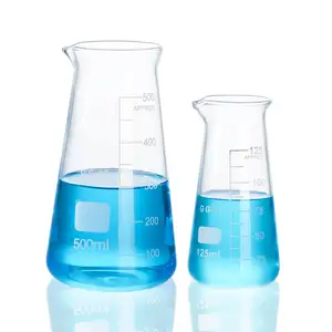 Cristalería de laboratorio vaso de precipitados cónico graduado de laboratorio de vidrio de borosilicato con pico