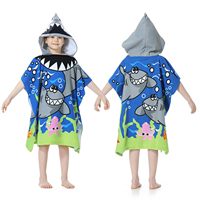 Serviettes poncho à capuche pour enfants, serviette de plage en microfibre douce et absorbante, peignoir à langer pour piscine, serviette de bain