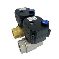 Vanne à boisseau sphérique motorisée Flomarvel, étanche IP67, en laiton, UPVC, acier inoxydable, 12V 24V DN8-DN32