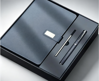 Ensemble de papeterie A5 journal intime et stylo en cuir PU personnalisé de luxe Ensemble de papeterie de gros Agenda professionnel promotionnel avec clé USB