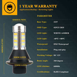 Clignotant de voiture universel à LED bicolore 12V 42SMD 2835 avec décodage Canbus, double mode, feux de jour, état neuf - Product Image 6