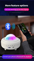 Nouvelles lumières de rêve de nébuleuse d'aurore boréale RGB chaudes, projecteur de lumières LED, veilleuse avec musique