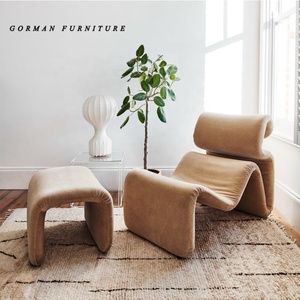 Gormann recliner eccetera sedia profilata fiocco astratto poltrona curva singola - Product Image 5