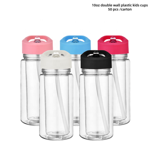 Bicchiere in Plastica Riutilizzabile a Doppia Parete a Forma di U da 16oz, 20oz, 24oz, 40oz con Coperchio e Cannuccia per Caffè, Disponibile nel Magazzino USA - Product Image 2