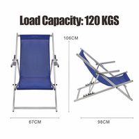 HOMFUL Pliant Chaise Ultralégère Pliable En Plein Air Chaise En Aluminium Chaise De Camping avec Tissu À Haute Densité