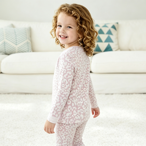 Ensemble de pyjama imprimé pour fille, viscose bambou, manches longues, vêtements de nuit, OEM, pyjamas pour tout-petits, fournisseur en gros - Product Image 4
