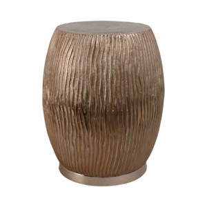 Elegante Sgabello da Camera da Letto con Finitura Texturizzata e Base Metallica, Arredo Decorativo - Product Image 1
