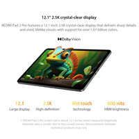 Pour Redmi Pad 2 Pro Version Globale Snapdragon 7s Gen 4 Octa Core Écran 12,1 pouces 2,5K 120Hz Batterie 12000mAh Tablette PC Wi-Fi