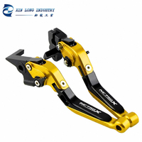 Palancas de Freno y Embrague Ajustables, Plegables y Extensibles CNC de 6 Velocidades, de Aleación de Aluminio, para Motocicleta Honda NC750X NC750S