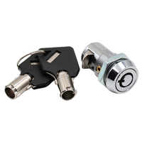 Serrure à cylindre MS826 à quart de tour pour boîtier électrique avec clés, finition chrome brillant pour porte, mobilier et armoire
