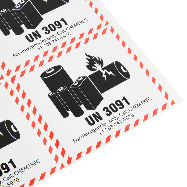 Custom Warning Dangerous Sign Signal Heat-resisting Material Outdoor Sunscreen Label Sticker for UN 3091 Hazardous Chemicals