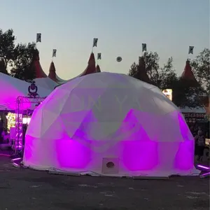 Struttura in acciaio zincato trasparente emisferico Live Show Concert Music House fiera fiera mostra mostra tenda a cupola geodetica