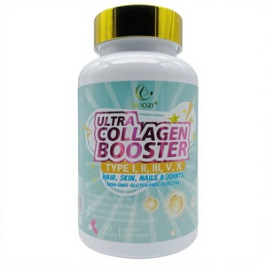 DUOZI Ultra Collagen Booster Capsules Type I II III V X 60 Capsules Soutien Cheveux Peau Ongles Articulations Sans Gluten - Product Image 1