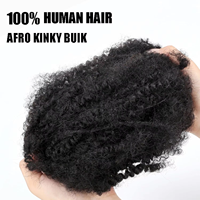 Afro Kinky Cheveux humains vierges naturels pour tresses et dreadlocks Cheveux humains touffes crépues en vrac pour mèche Afros